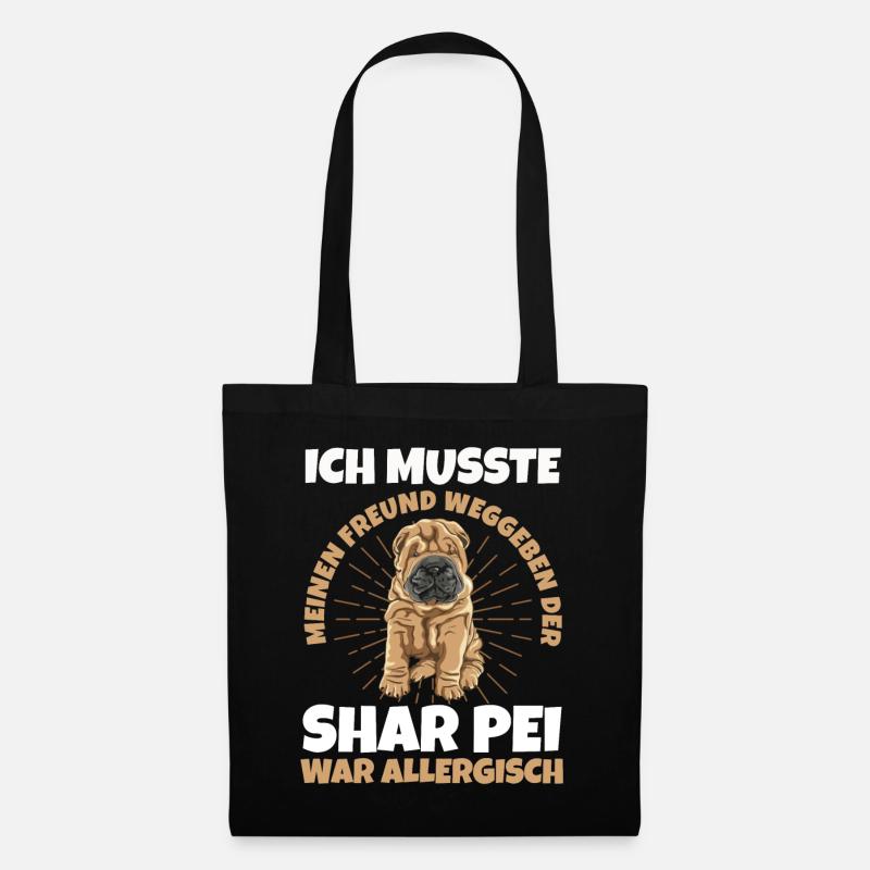 Shar Pei Hundebesitzer Hunde - Stoffbeutel - Schwarz