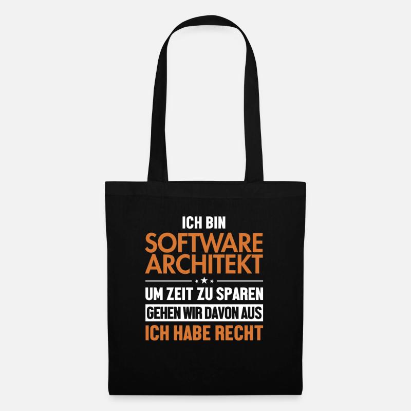 Software Architekt hat immer Recht Software - Stoffbeutel - Schwarz