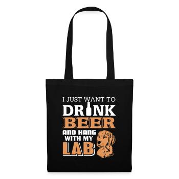 Je veux juste boire de la bière et prendre mon - Sac en tissu - noir - Devant