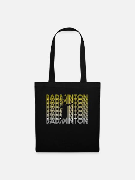 Federball Badminton Geschenk - Stoffbeutel - Schwarz