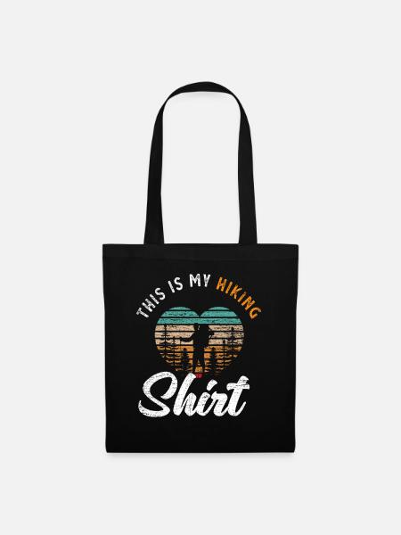 Wandern Wander Shirt - Stoffbeutel - Schwarz
