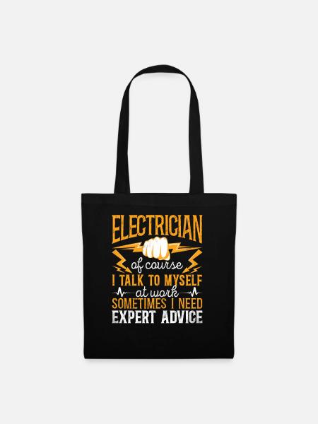 Electrician - Stoffbeutel - Schwarz
