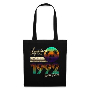 29th Birthday Gift Legendary Since 1992 - Stoffbeutel - Schwarz - Vorne