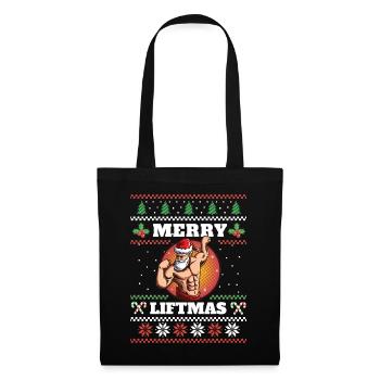 Motif de Noël liftant - Sac en tissu - noir - Devant