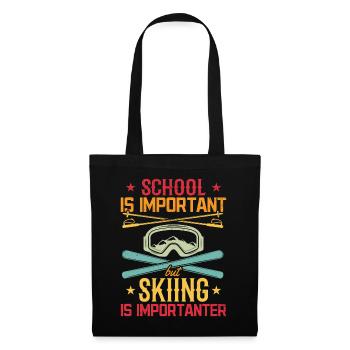 Skieurs Écoliers Ski Ski Garçons - Sac en tissu - noir - Devant