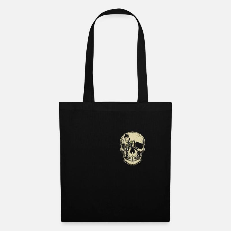 Escalade de bloc Escalade de crâne - Sac en tissu - noir
