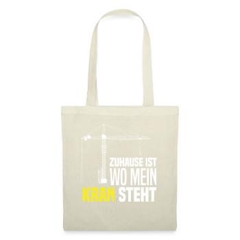 Kran Kranführer - Stoffbeutel - Natur - Vorne