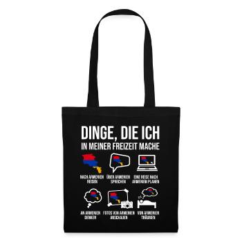 Armenien Spruch Heimatland Armenier - Stoffbeutel - Schwarz - Vorne