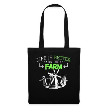 Farm Farm Saying - Tote Bag - black - Front