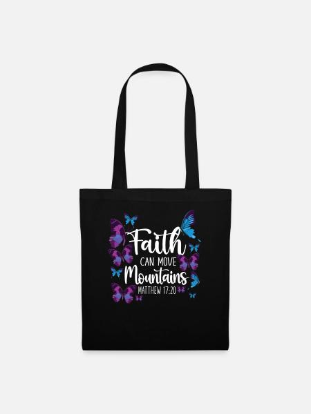 Christian Bible Verse Quote - Stoffbeutel - Schwarz