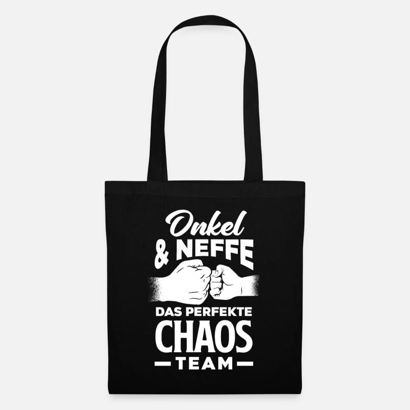 Onkel Und Neffe - Stoffbeutel - Schwarz