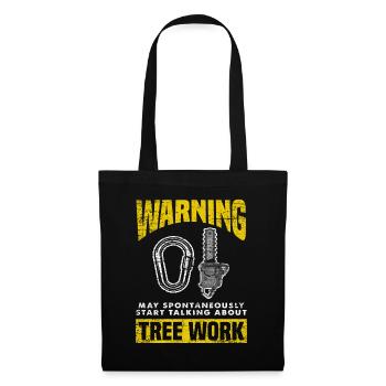 Travailleur forestier arboriculteur Aboriste - Sac en tissu - noir - Devant