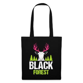 Black Forest Deer Antler Pink - Tote Bag - black - Front