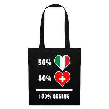 L'Italie et la Suisse génie /Cadeau - Sac en tissu - noir - Devant