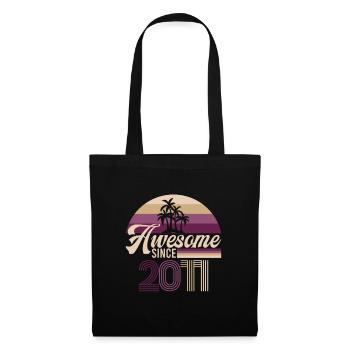 Vintage Génial DePuis 2011 Anniversaire Rétro - Sac en tissu - noir - Devant