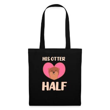 Otter His Otter Half - Tote Bag - black - Front