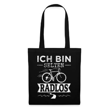 Selten Radlos Fahrrad Fahrradfahrer - Stoffbeutel - Schwarz - Vorne