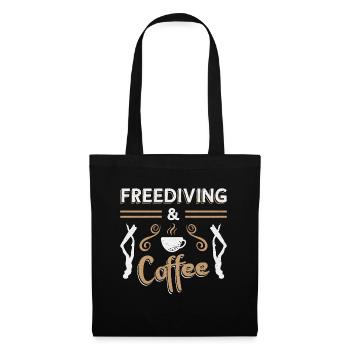 Freitauchen Apnoe Kaffee Freitaucher Geschenkidee - Stoffbeutel - Schwarz - Vorne