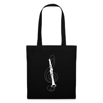 Clarinet Clef - Tote Bag - black - Front