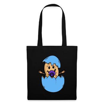 Coquille d’arachide naissance bébé éclosion oeuf - Sac en tissu - noir - Devant
