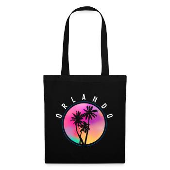 Orlando Florida Shirt, Florida State Geschenk, - Stoffbeutel - Schwarz - Vorne