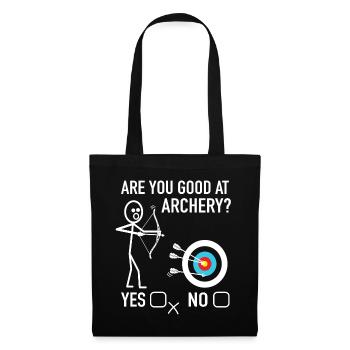 Archers De tir à l’arc Êtes-vous bon au tir à l’arc - Sac en tissu - noir - Devant