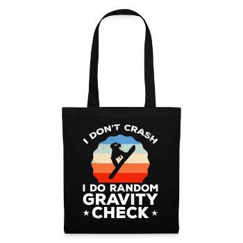 Random gravity checks Snowboarder Snowboarding - Tote Bag - black - Front