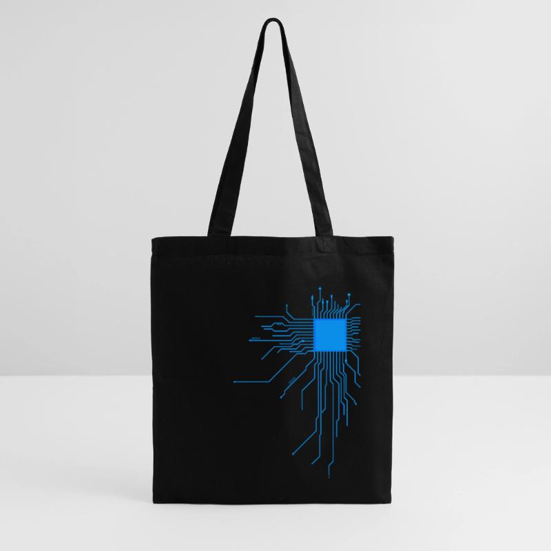 carte bleu ordinateur pc admin core cpu code nerd Sac en tissu