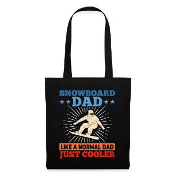 Snowboard Dad like a normal Dad just cooler - Stoffbeutel - Schwarz - Vorne