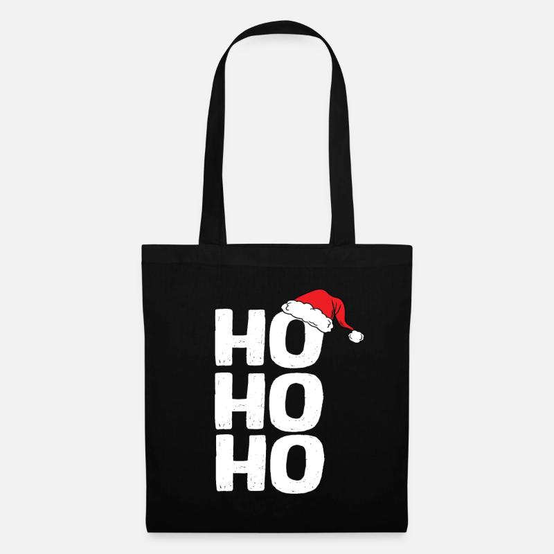 Ho Ho Ho - Stoffbeutel - Schwarz