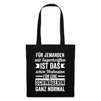 Schwägerin - Stoffbeutel - Schwarz - Vorne