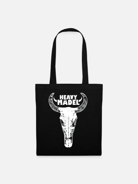 Heavy Mädel Metal Punk Rock Rockerin - Stoffbeutel - Schwarz