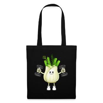 Vegan Vegan Bodybuilding Fenouil - Sac en tissu - noir - Devant