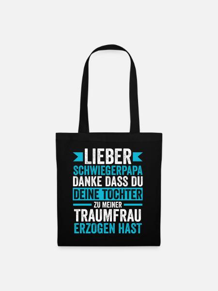 Schwiegersohn Schwiegerpapa - Stoffbeutel - Schwarz