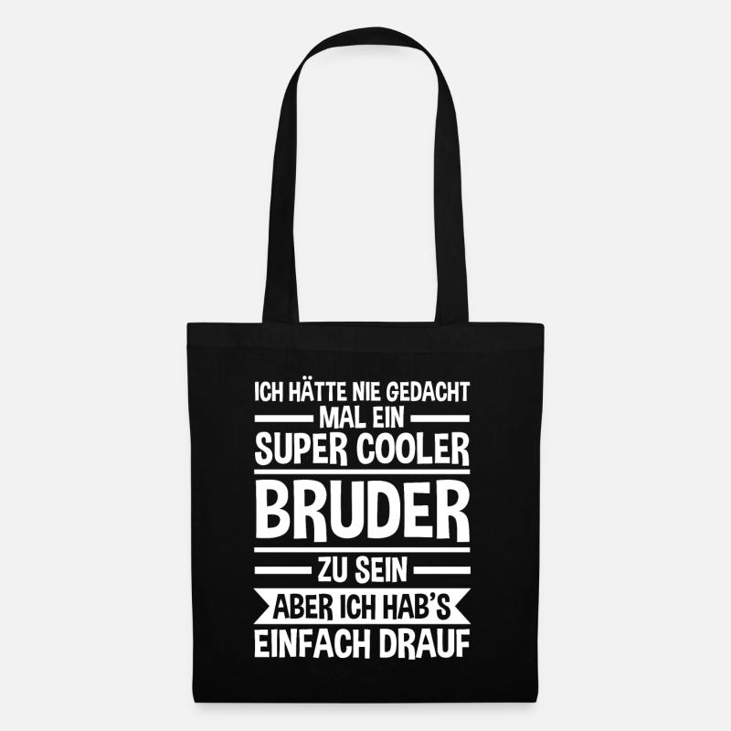 Cooler Bruder - Stoffbeutel - Schwarz
