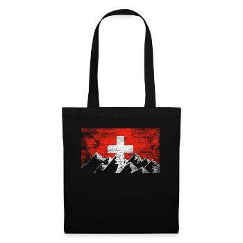 Montagnes de Suisse - Sac en tissu - noir - Devant