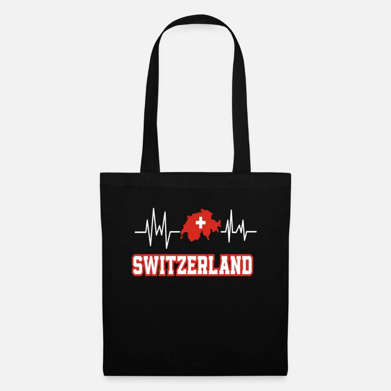 Schweiz - Stoffbeutel - Schwarz