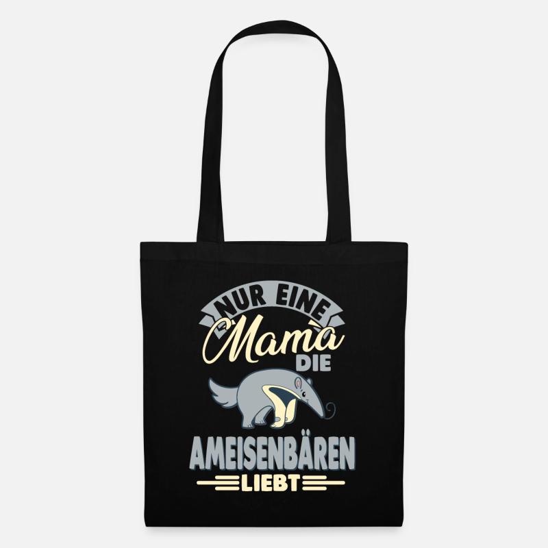 Ameisenbär Mama Mutter Muttertag Ameisenbär - Stoffbeutel - Schwarz