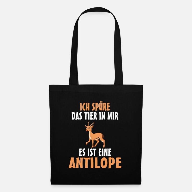 Antilope Antilopen - Stoffbeutel - Schwarz
