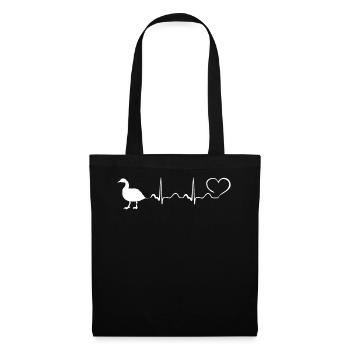 Goose - My Heart Beats For Gooses - Stoffbeutel - Schwarz - Vorne