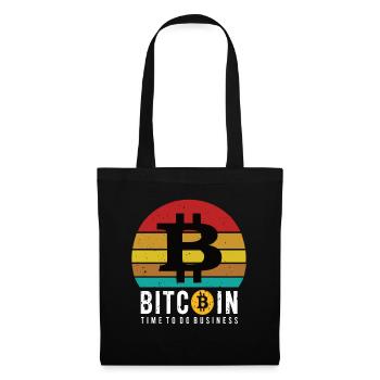 Bitcoin Time To Do Business - Stoffbeutel - Schwarz - Vorne