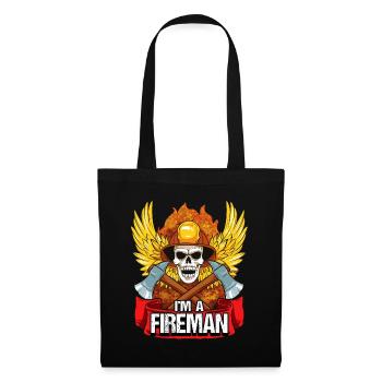 Pompier je suis un pompier feu professionnel - Sac en tissu - noir - Devant