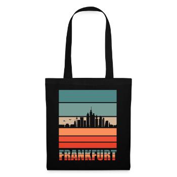 Frankfurt | Frankfurt Skyline - Stoffbeutel - Schwarz - Vorne