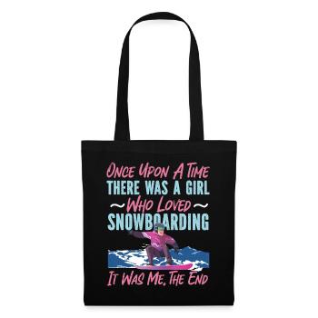 Snowboard Snowboard Girl Une fois - Sac en tissu - noir - Devant