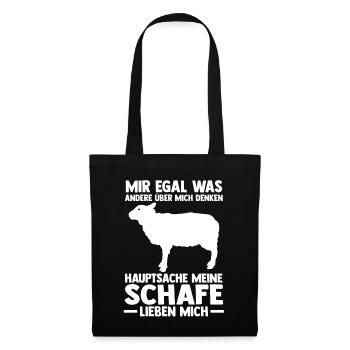 Schaf Bauer Hirte Schäfer Landwirt - Stoffbeutel - Schwarz - Vorne