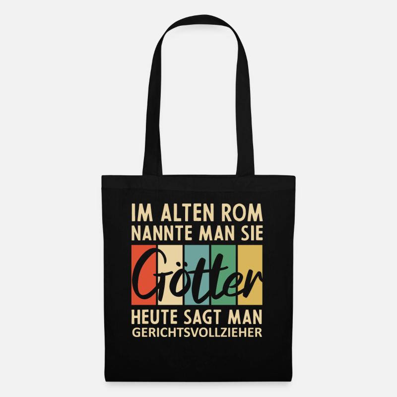 Lustige Gerichtsvollzieher Sprüche - Stoffbeutel - Schwarz