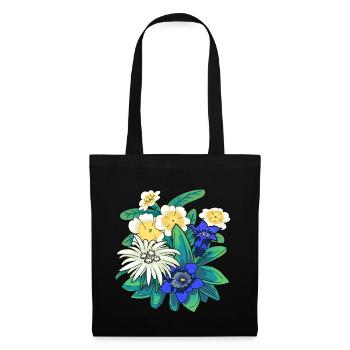 Austria Flowers Flower Mountains Mountains Nature Flora - Tote Bag - black - Front