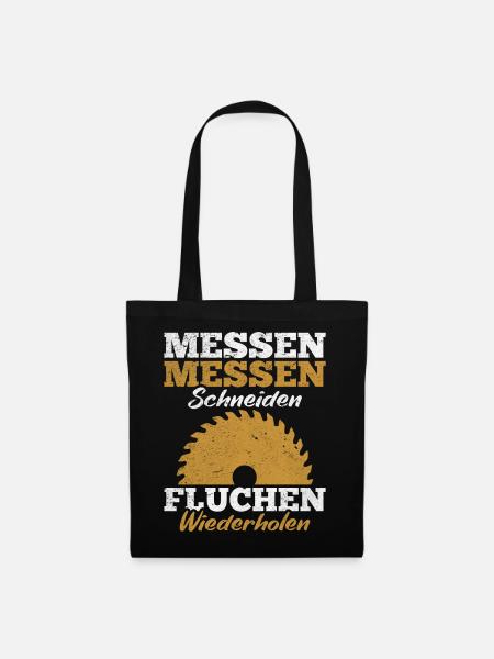 Witziger Spruch Schreiner - Stoffbeutel - Schwarz