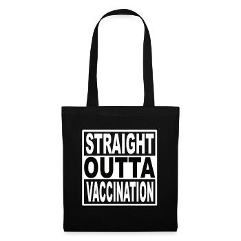 Straigt Outta Vaccination - Sac en tissu - noir - Devant