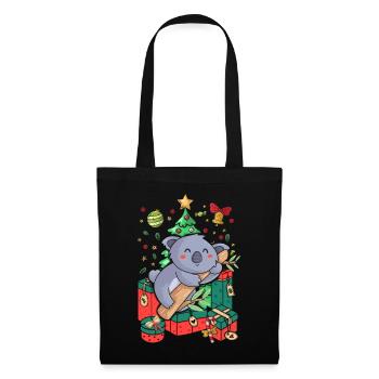 Pull de Noël moche Koala - Sac en tissu - noir - Devant